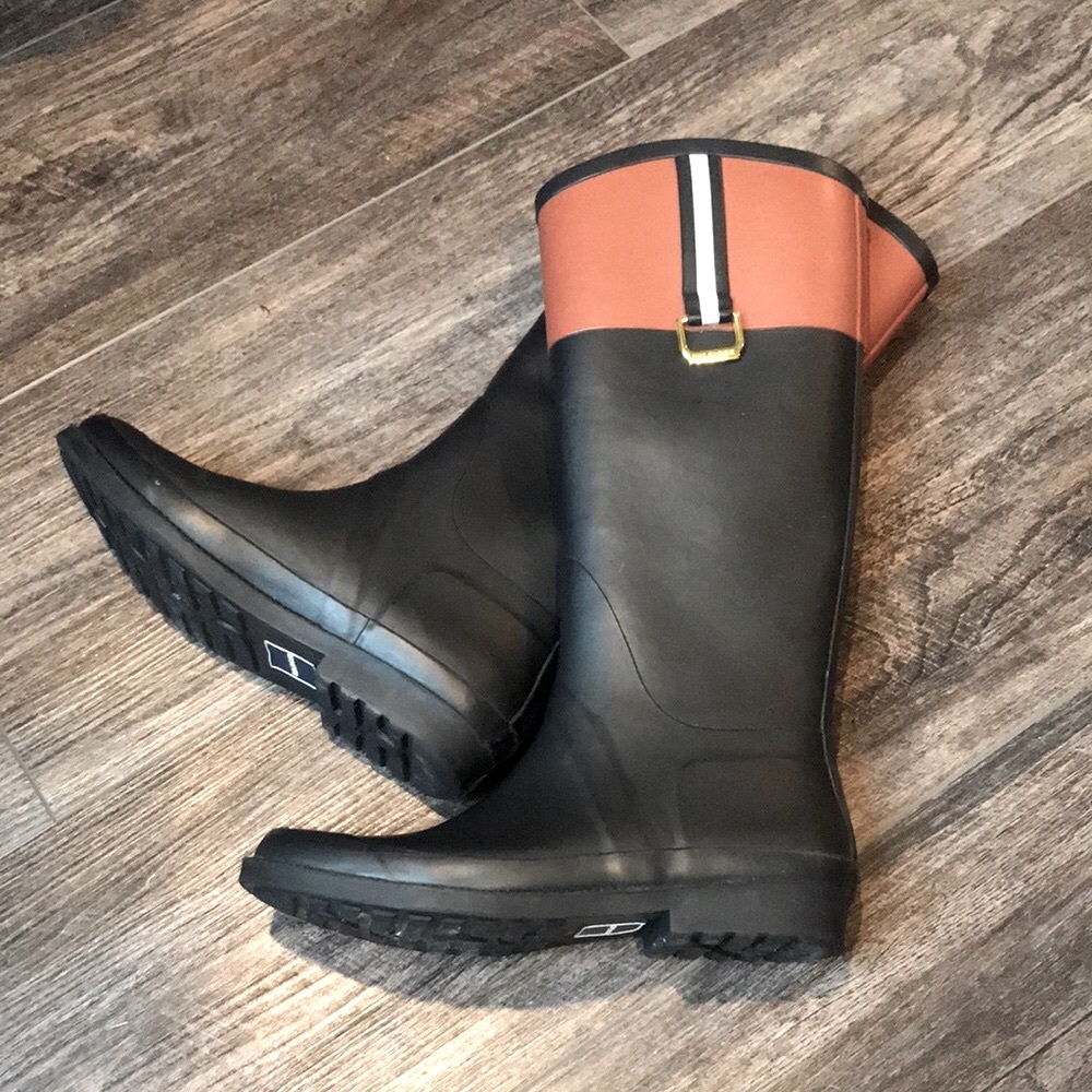 Tall black and brown Tommy Hilfiger Boots